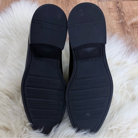 Cole Haan Men's Black Conway Waterproof Leather Cap-Toe Chelsea Boots Size 10.5 - Picture 7 of 9